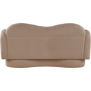 Meridian Bloom Beige Teddy Fabric Loveseat IMAGE 5