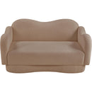 Meridian Bloom Beige Teddy Fabric Loveseat IMAGE 6