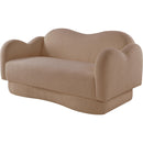 Meridian Bloom Beige Teddy Fabric Loveseat IMAGE 7