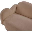 Meridian Bloom Beige Teddy Fabric Loveseat IMAGE 9