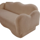 Meridian Bloom Beige Teddy Fabric Sofa IMAGE 10
