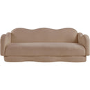 Meridian Bloom Beige Teddy Fabric Sofa IMAGE 3