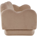 Meridian Bloom Beige Teddy Fabric Sofa IMAGE 4