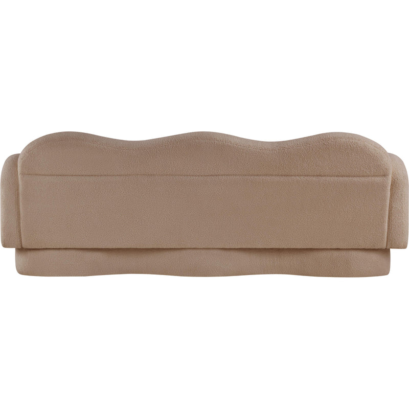 Meridian Bloom Beige Teddy Fabric Sofa IMAGE 5