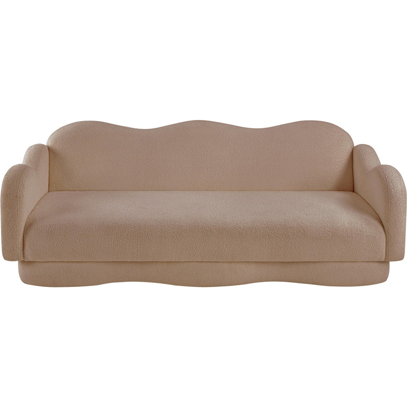Meridian Bloom Beige Teddy Fabric Sofa IMAGE 6