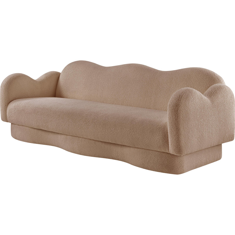 Meridian Bloom Beige Teddy Fabric Sofa IMAGE 7