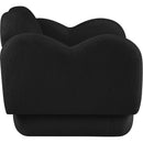 Meridian Bloom Black Teddy Fabric Chair IMAGE 4