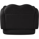 Meridian Bloom Black Teddy Fabric Chair IMAGE 5