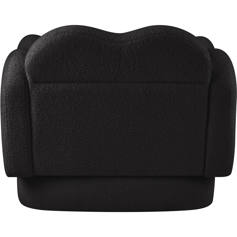 Meridian Bloom Black Teddy Fabric Chair IMAGE 5