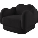 Meridian Bloom Black Teddy Fabric Chair IMAGE 7