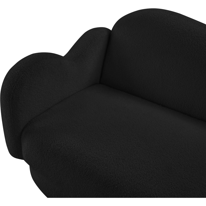 Meridian Bloom Black Teddy Fabric Loveseat IMAGE 9