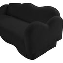 Meridian Bloom Black Teddy Fabric Sofa IMAGE 10