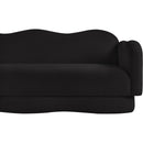 Meridian Bloom Black Teddy Fabric Sofa IMAGE 12