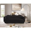 Meridian Bloom Black Teddy Fabric Sofa IMAGE 2