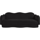 Meridian Bloom Black Teddy Fabric Sofa IMAGE 3