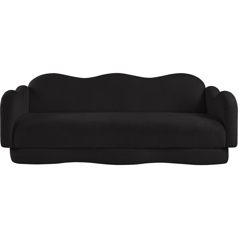 Meridian Bloom Black Teddy Fabric Sofa IMAGE 3