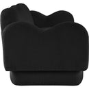 Meridian Bloom Black Teddy Fabric Sofa IMAGE 4
