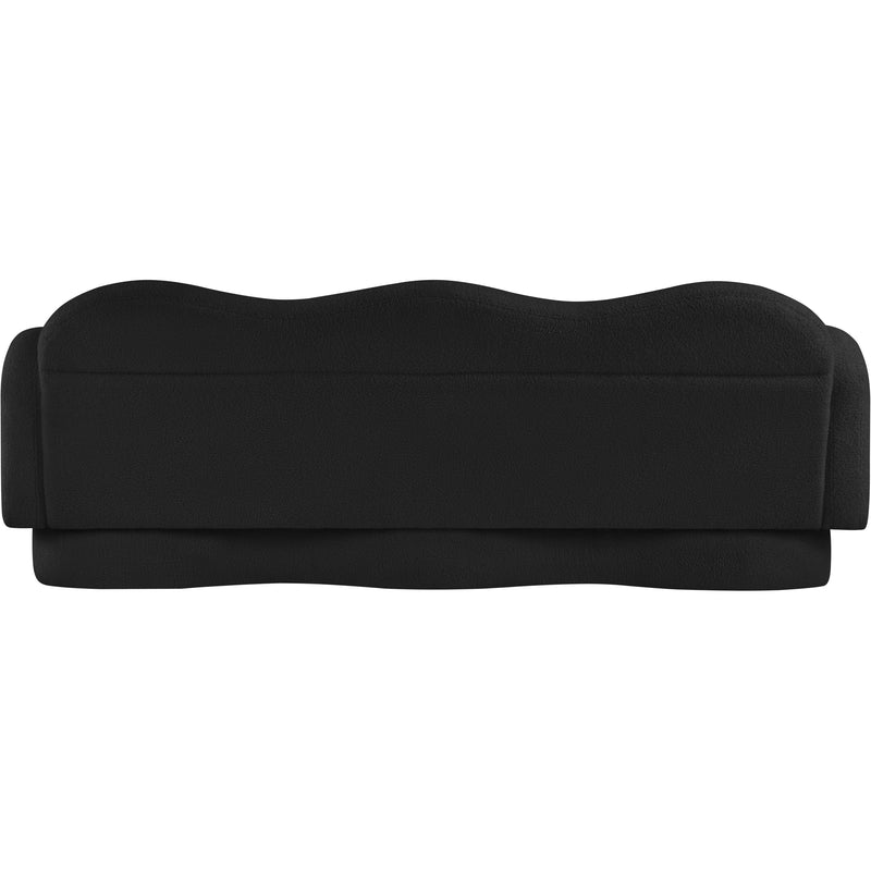 Meridian Bloom Black Teddy Fabric Sofa IMAGE 5