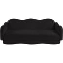 Meridian Bloom Black Teddy Fabric Sofa IMAGE 6