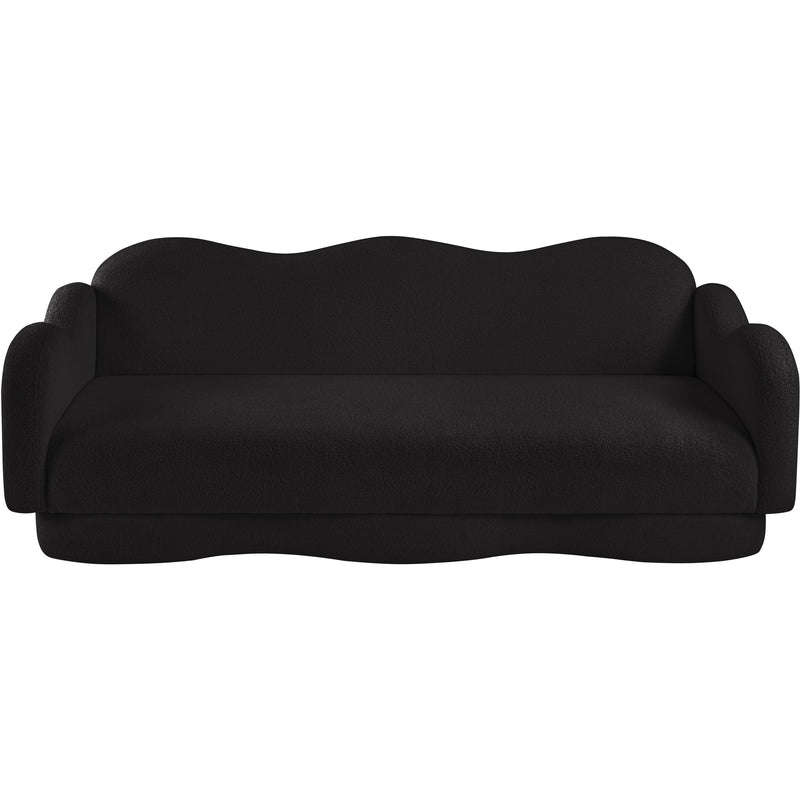 Meridian Bloom Black Teddy Fabric Sofa IMAGE 6
