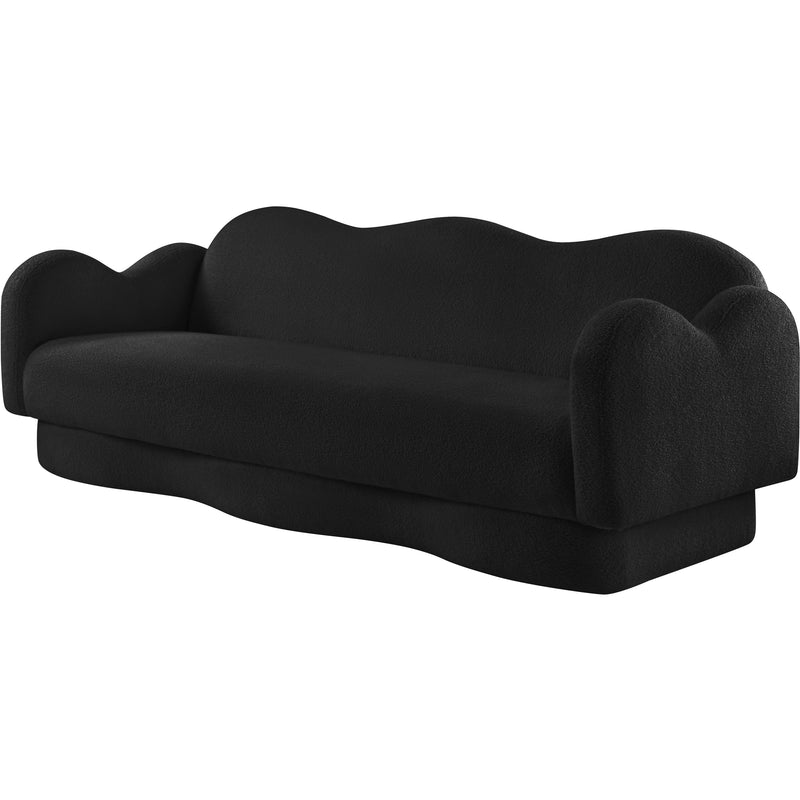 Meridian Bloom Black Teddy Fabric Sofa IMAGE 7