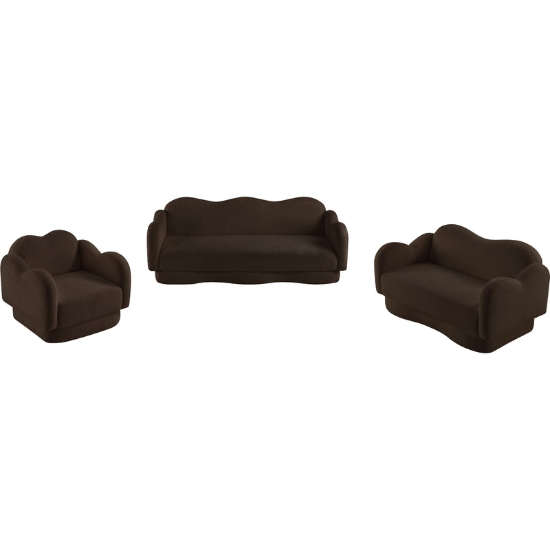 Meridian Bloom Brown Teddy Fabric Chair IMAGE 10