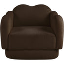 Meridian Bloom Brown Teddy Fabric Chair IMAGE 3