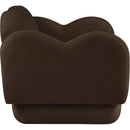 Meridian Bloom Brown Teddy Fabric Chair IMAGE 4