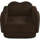 Meridian Bloom Brown Teddy Fabric Chair IMAGE 6