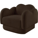 Meridian Bloom Brown Teddy Fabric Chair IMAGE 7