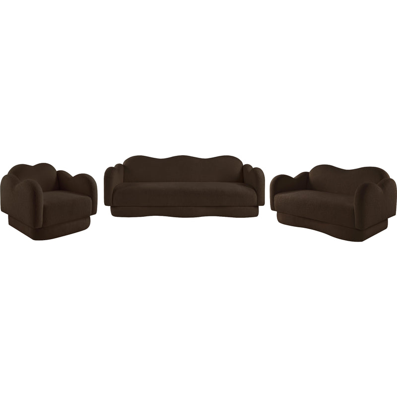 Meridian Bloom Brown Teddy Fabric Chair IMAGE 9