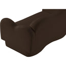 Meridian Bloom Brown Teddy Fabric Loveseat IMAGE 10