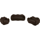 Meridian Bloom Brown Teddy Fabric Loveseat IMAGE 12