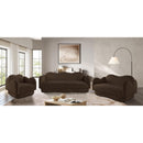 Meridian Bloom Brown Teddy Fabric Loveseat IMAGE 16