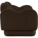 Meridian Bloom Brown Teddy Fabric Loveseat IMAGE 4