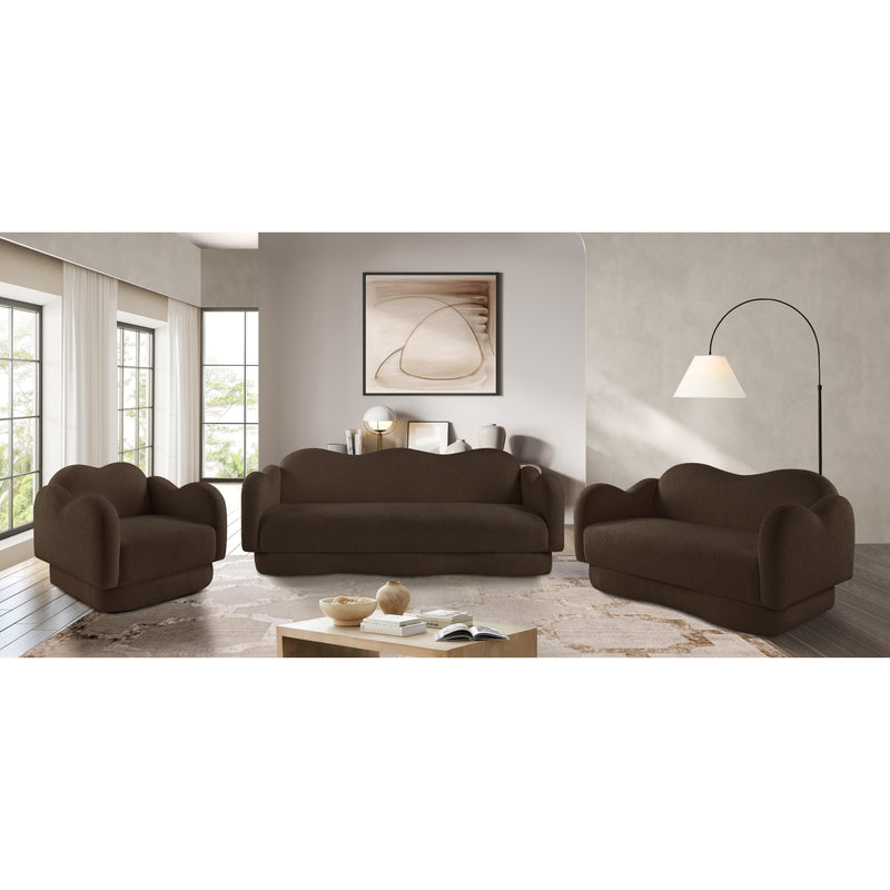 Meridian Bloom Brown Teddy Fabric Sofa IMAGE 18