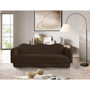 Meridian Bloom Brown Teddy Fabric Sofa IMAGE 2