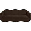 Meridian Bloom Brown Teddy Fabric Sofa IMAGE 6