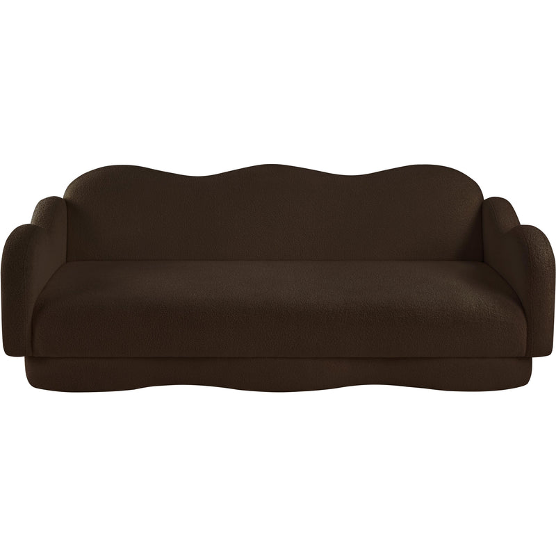 Meridian Bloom Brown Teddy Fabric Sofa IMAGE 6