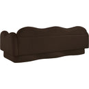 Meridian Bloom Brown Teddy Fabric Sofa IMAGE 8