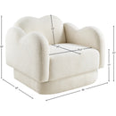 Meridian Bloom Cream Teddy Fabric Chair IMAGE 12