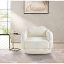 Meridian Bloom Cream Teddy Fabric Chair IMAGE 2