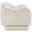 Meridian Bloom Cream Teddy Fabric Chair IMAGE 4