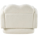 Meridian Bloom Cream Teddy Fabric Chair IMAGE 5