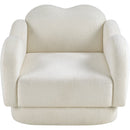 Meridian Bloom Cream Teddy Fabric Chair IMAGE 6