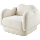 Meridian Bloom Cream Teddy Fabric Chair IMAGE 7