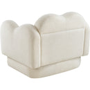 Meridian Bloom Cream Teddy Fabric Chair IMAGE 8