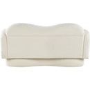 Meridian Bloom Cream Teddy Fabric Loveseat IMAGE 5