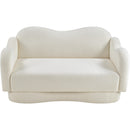 Meridian Bloom Cream Teddy Fabric Loveseat IMAGE 6
