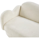 Meridian Bloom Cream Teddy Fabric Loveseat IMAGE 9